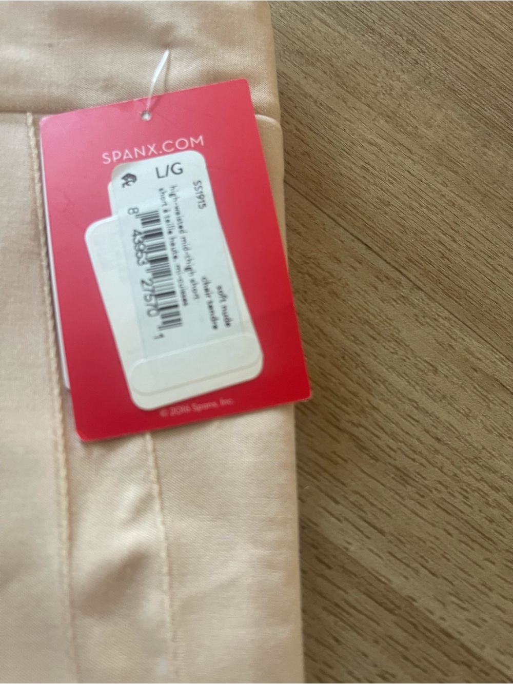 NWT SPANX Stretch High-Waist Shaping Shorts - Nude with flaw size L - Picture 4 of 9